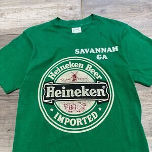 Heinekn Beer T-shirt Vintage 80s Savanah Georgia Graphic Single Stitch Mens S